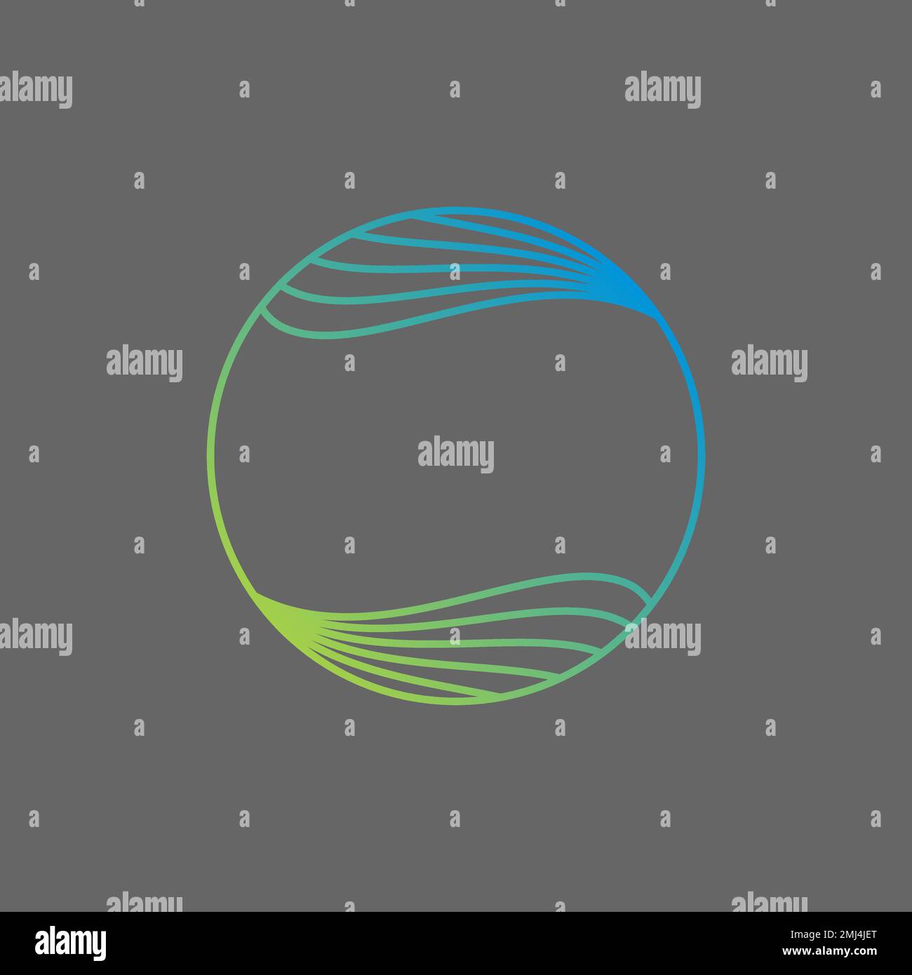 Líneas de reflexión simples y únicas Sonido atractivo círculo de onda de audio icono gráfico diseño de logotipo concepto abstracto vector stock art music Ilustración del Vector
