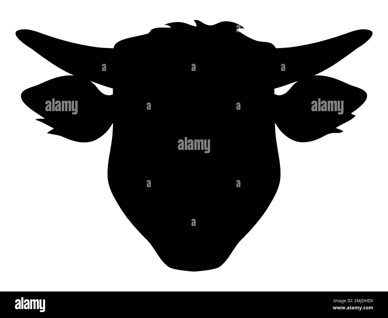 Silueta De Cabeza De Vaca De Dibujos Animados Ilustración Vectorial Imagen Vector De Stock Alamy 5217