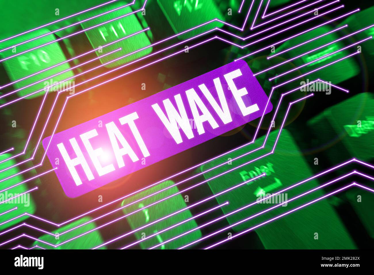 Escritura que muestra el texto Heat Wave. Concepto que significa un