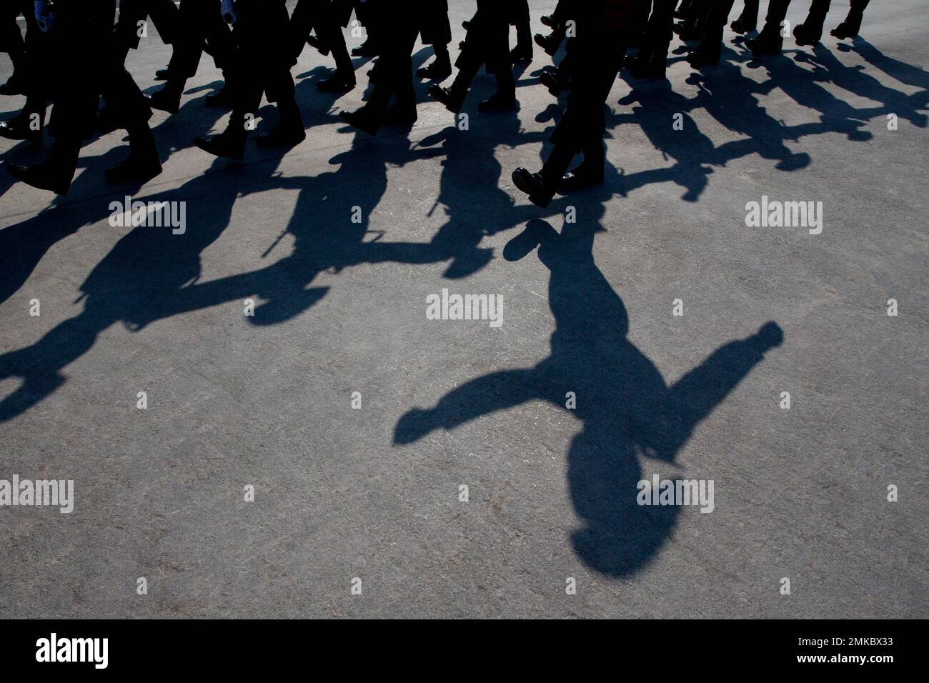 The shadow of an Indian Army Jammu Kashmir Light Infantry Regiment's ...