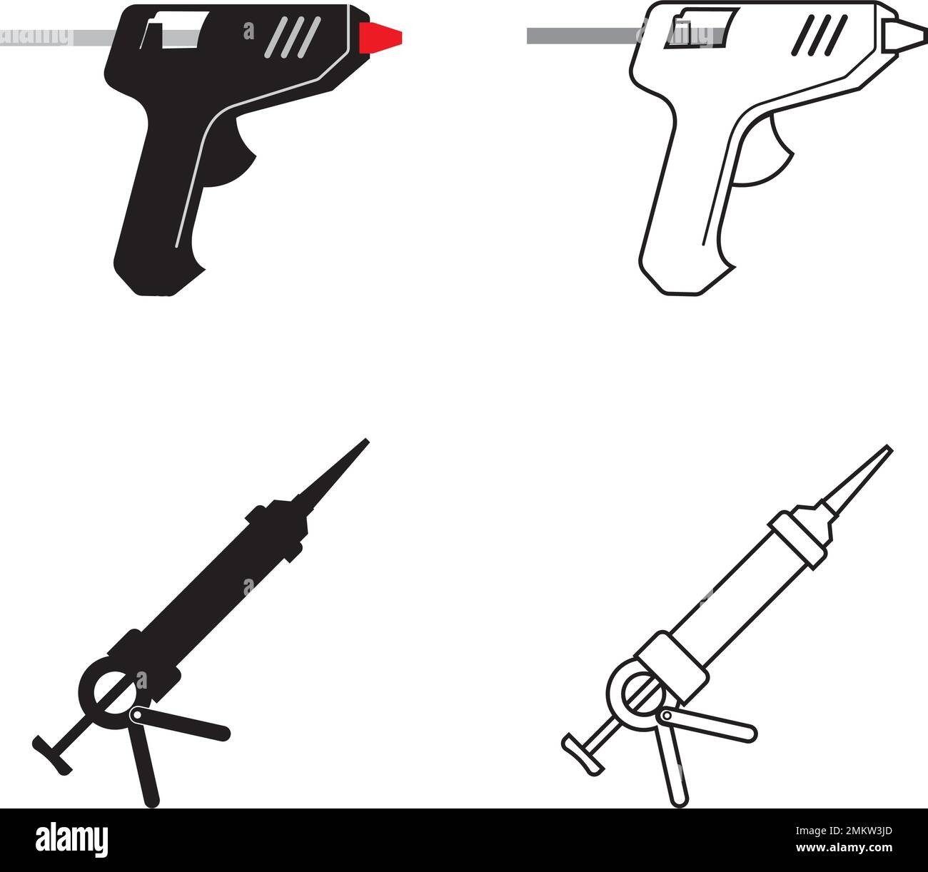 Ilustración de Pistola De Pegamento Equipo De Pistola Caliente Para  Artesanía Y Arte Vector y más Vectores Libres de Derechos de Pistola de  pegamento caliente - iStock