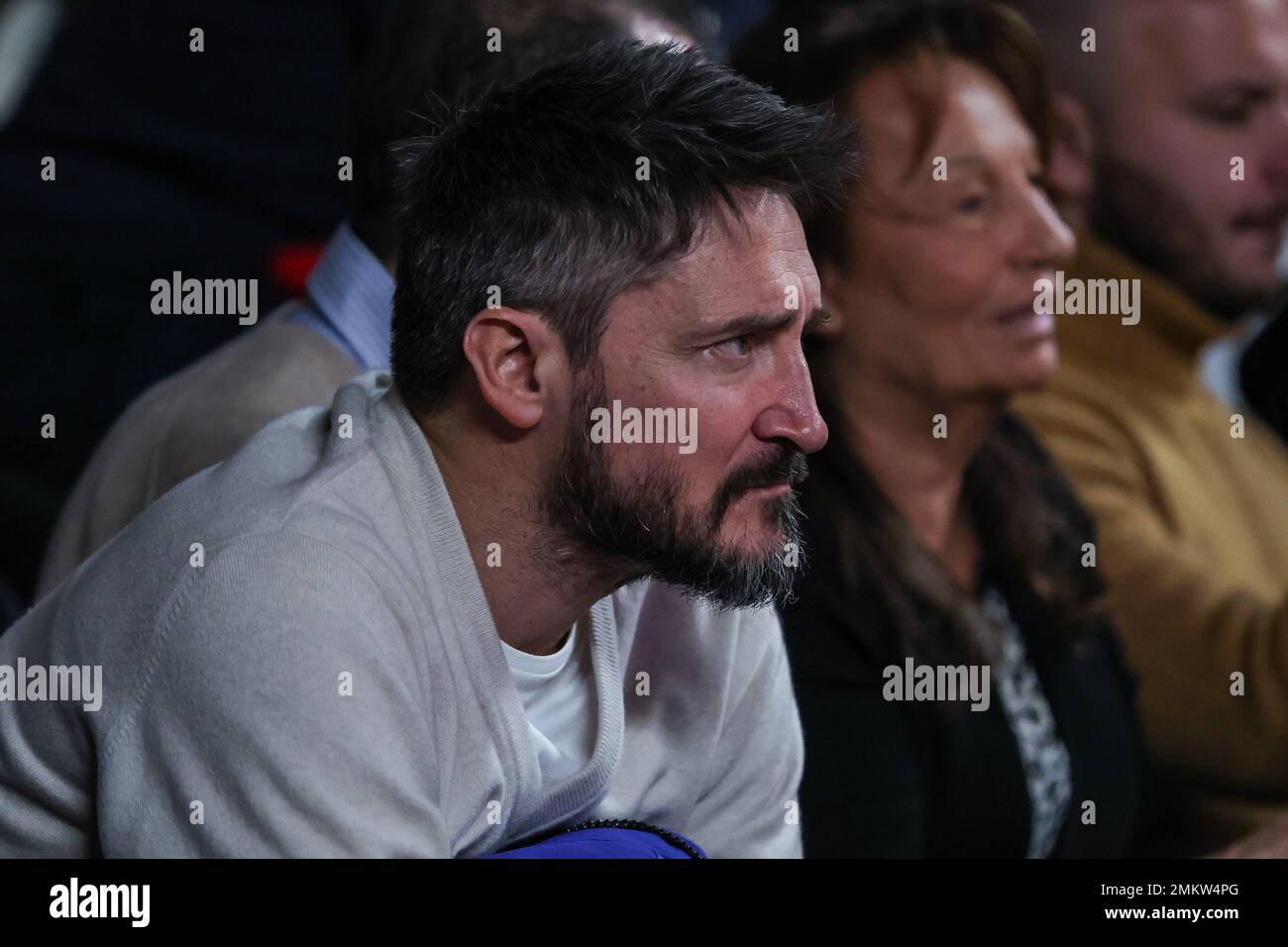 Gianmarco Pozzecco Head Coach de Italia se presenta durante el partido