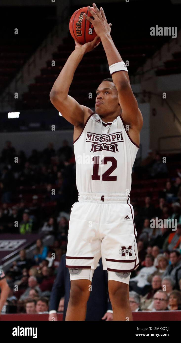 Mississippi State guard Robert Woodard (12) takes an uncontested shot