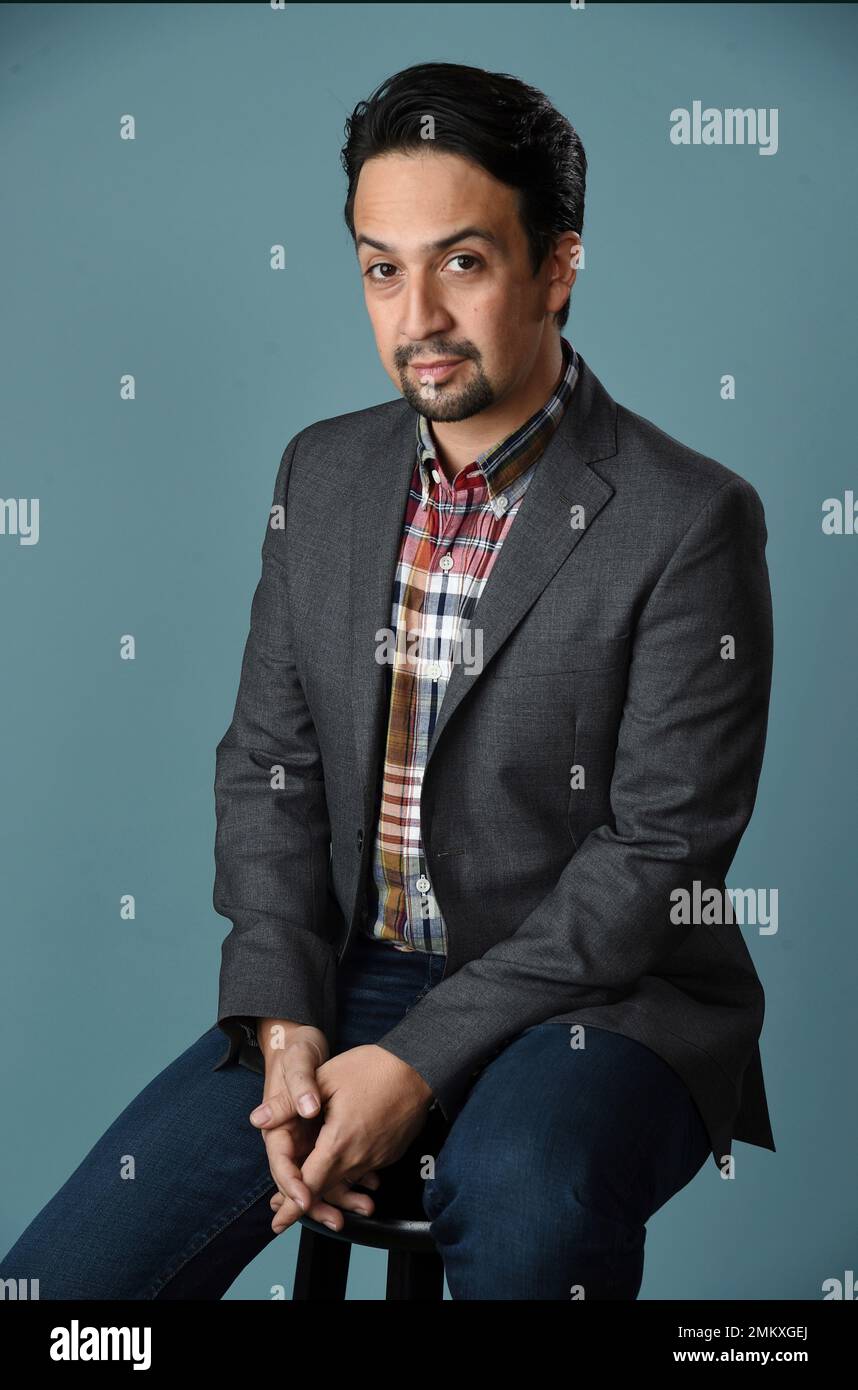 this Nov. 28, 2018 photo, Lin-Manuel Miranda, a cast member in the film "Mary Poppins Returns," poses for a portrait at the Montage Beverly in Beverly Hills, (Photo by