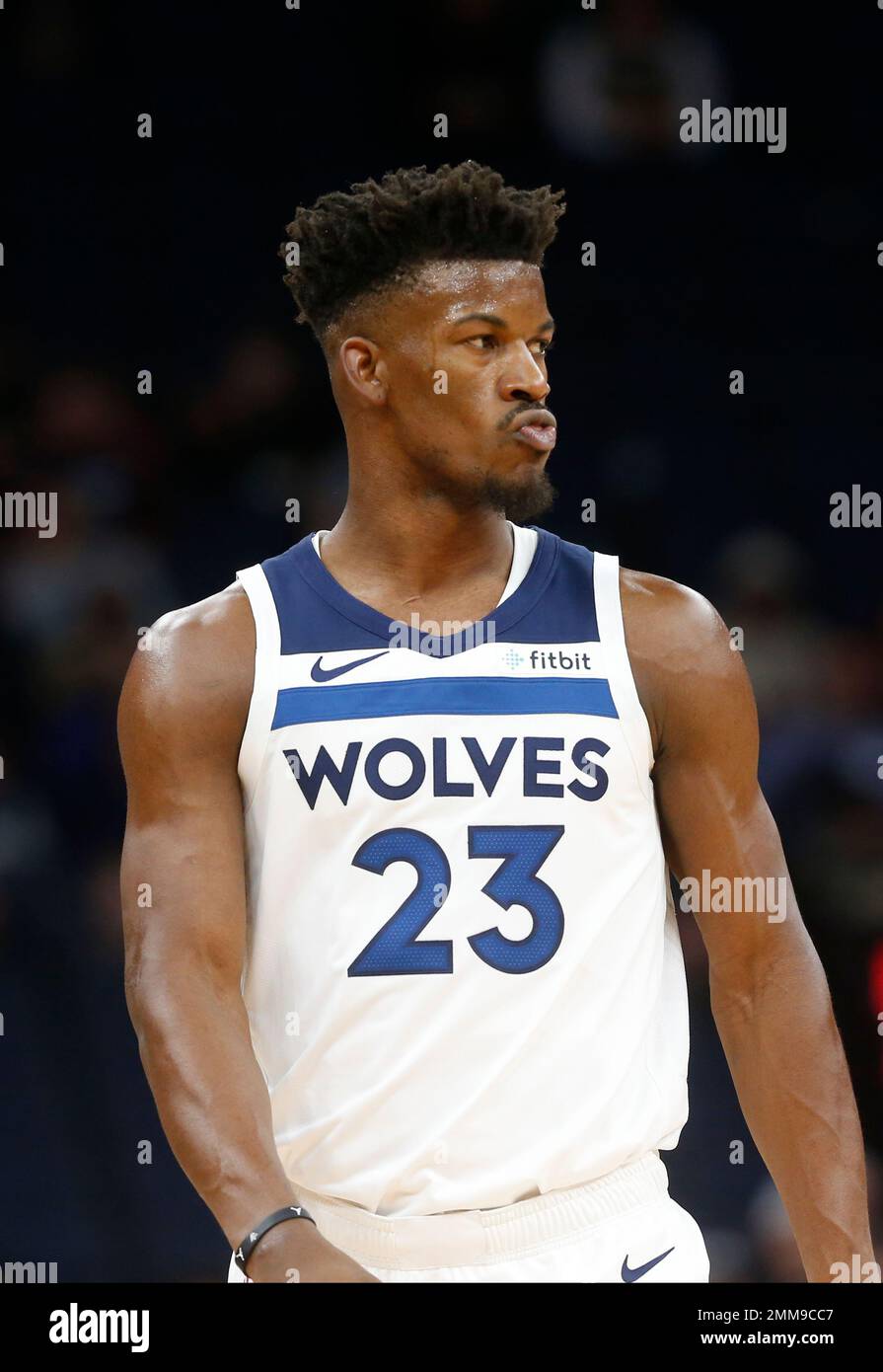 Minnesota Timberwolves Jimmy Butler plays against the Indiana