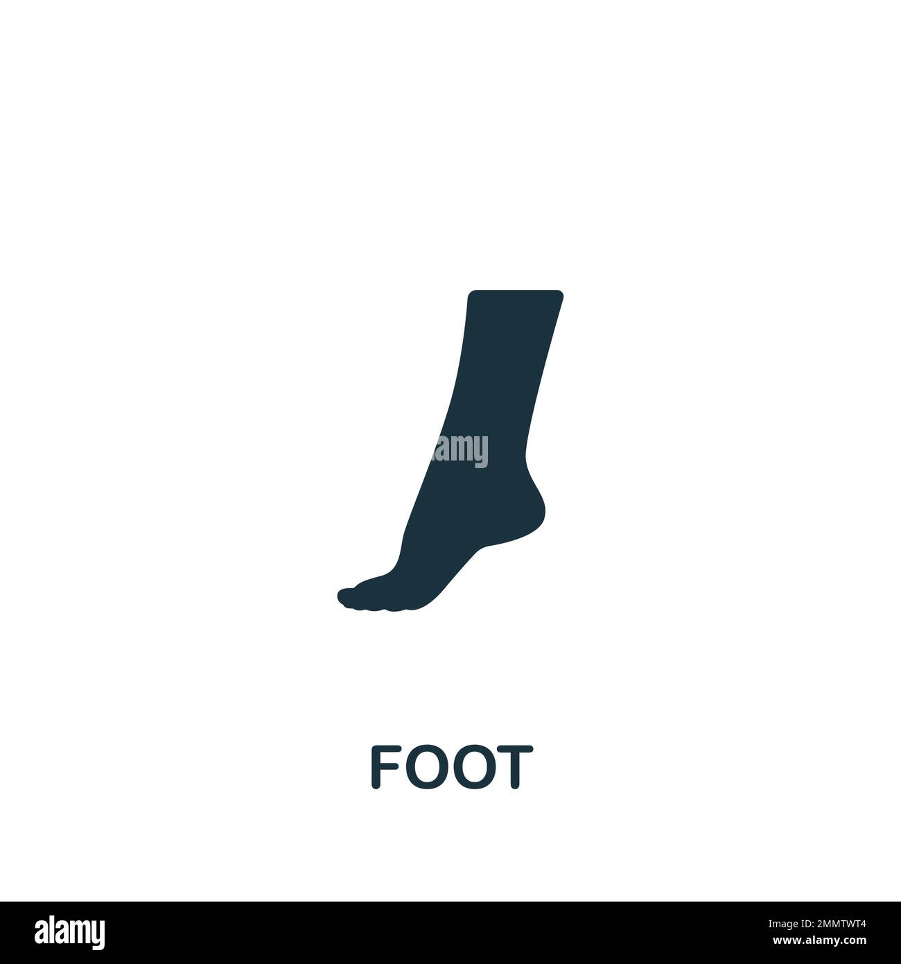 Icono de pie. Signo simple monocromo de la colección de anatomía. Icono