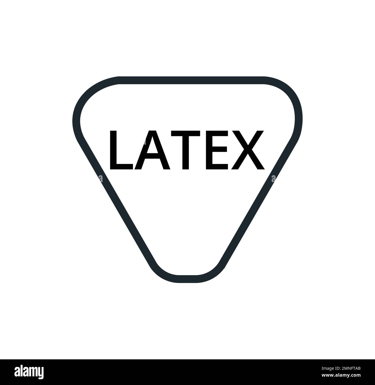 Símbolo de látex monocromático aislado. Concepto de embalaje Imagen