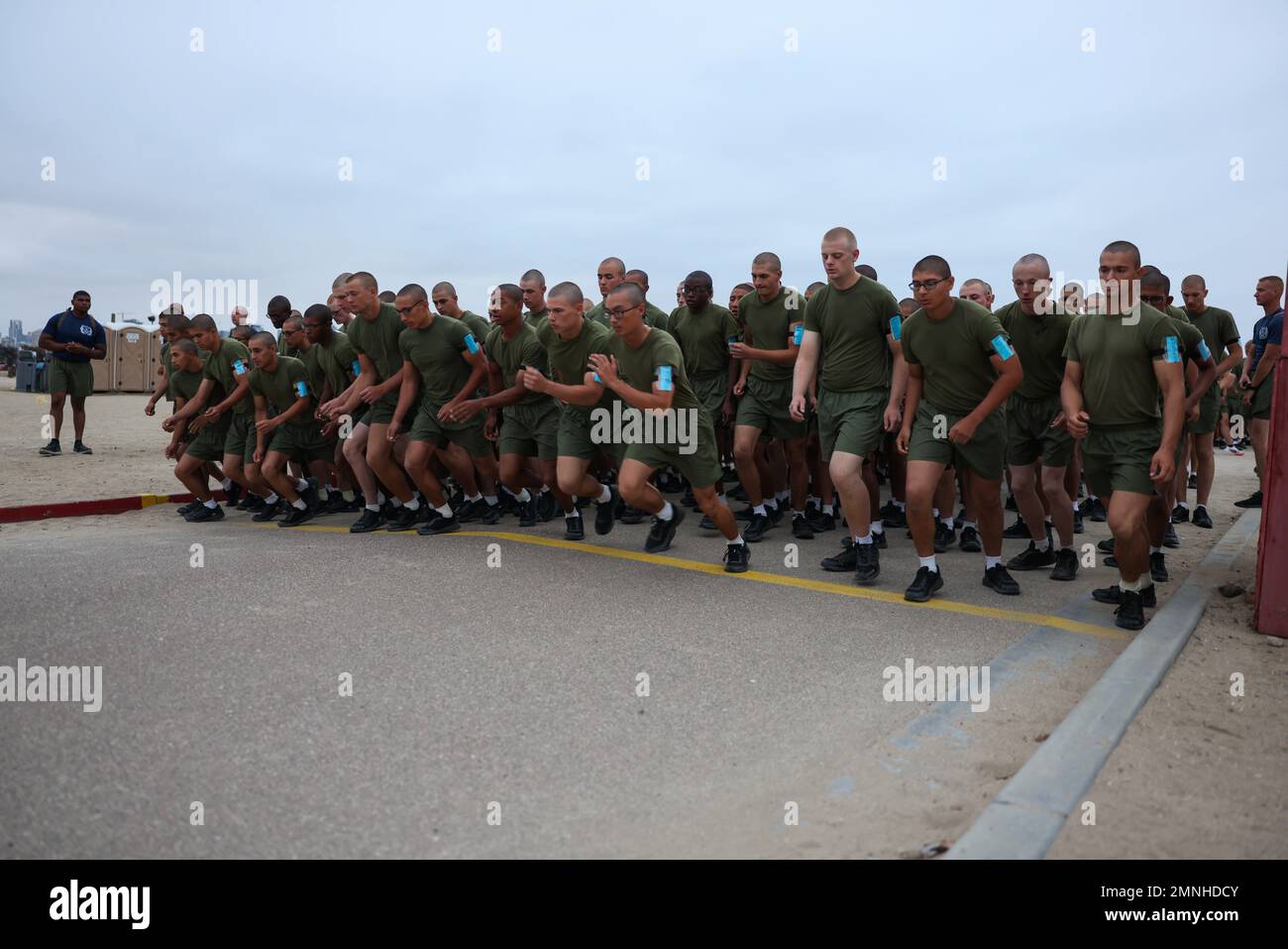 Los reclutas del Cuerpo de Marines de EE.UU. Con Mike Company, 2nd