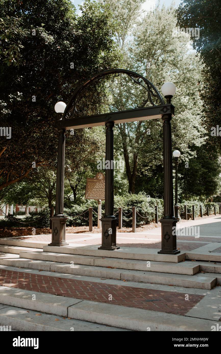 La Universidad de Georgia Arch Foto de stock
