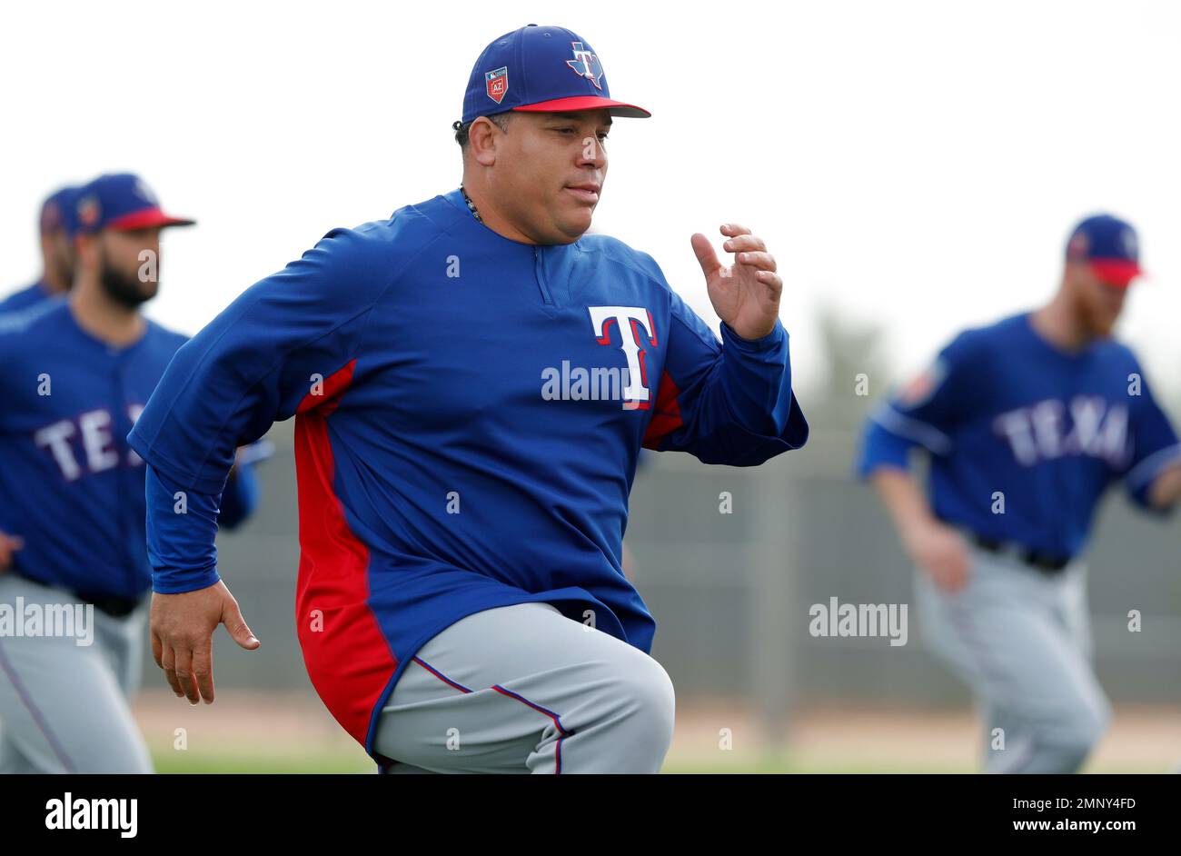 Texas Rangers pitcher Bartolo Colon throws against the Minnesota Twins in  the first inning of a baseball game Sunday, June 24, 2018 in Minneapolis.  (AP Photo/Stacy Bengs Stock Photo - Alamy