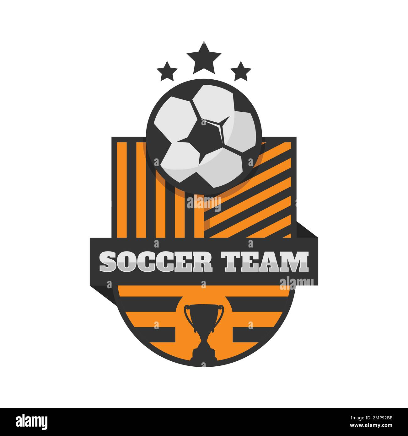 Fútbol o club de fútbol logo insignia vector imagen. Fútbol o club de fútbol Logo Creador de plantilla para el equipo de deportes Vector Ilustración del Vector