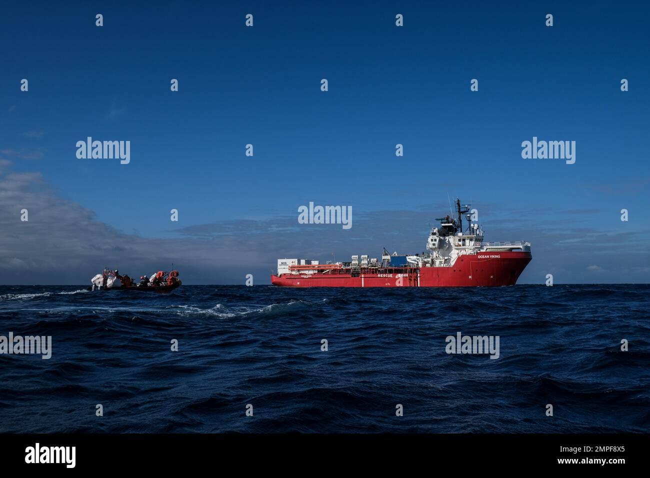 Michael Bunel / Le Pictorium - El vikingo oceánico en el mar Mediterráneo - 4/1/2023 - Mediterráneo / Mediterráneo - Ilustración de la ONG sh Foto de stock