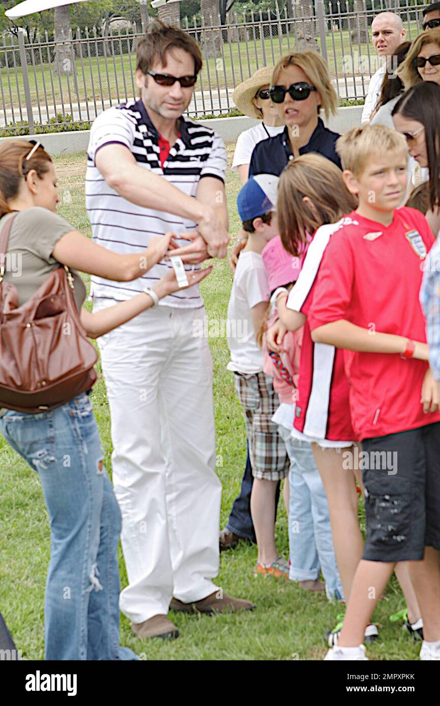 La pareja de actores David Duchovny y TŽa Leoni traen a sus hijos, su