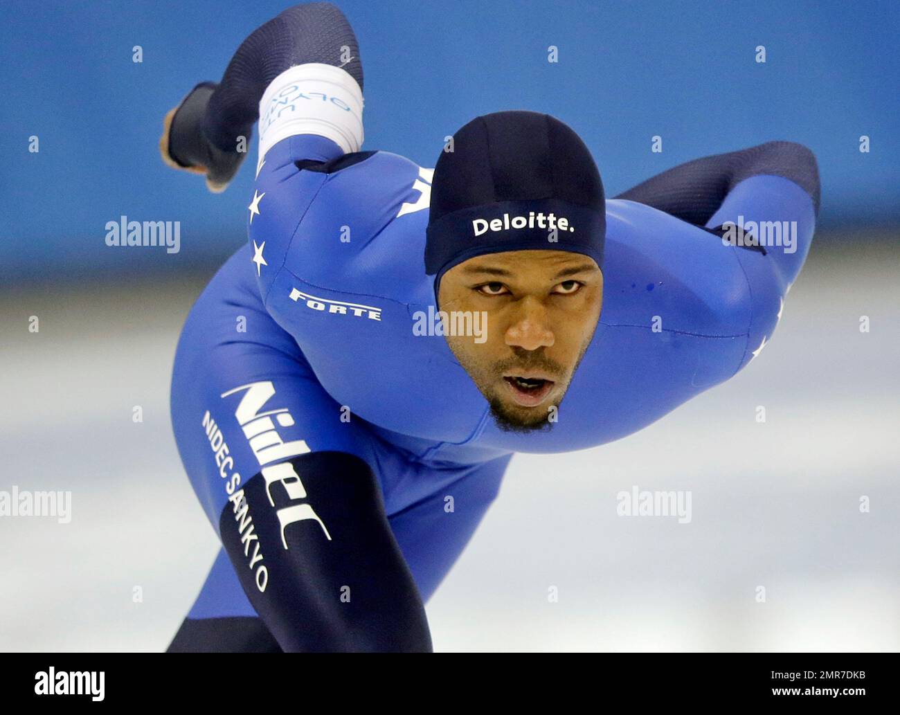 FILE In this Jan. 7, 2017, file photo, Shani Davis competes in the