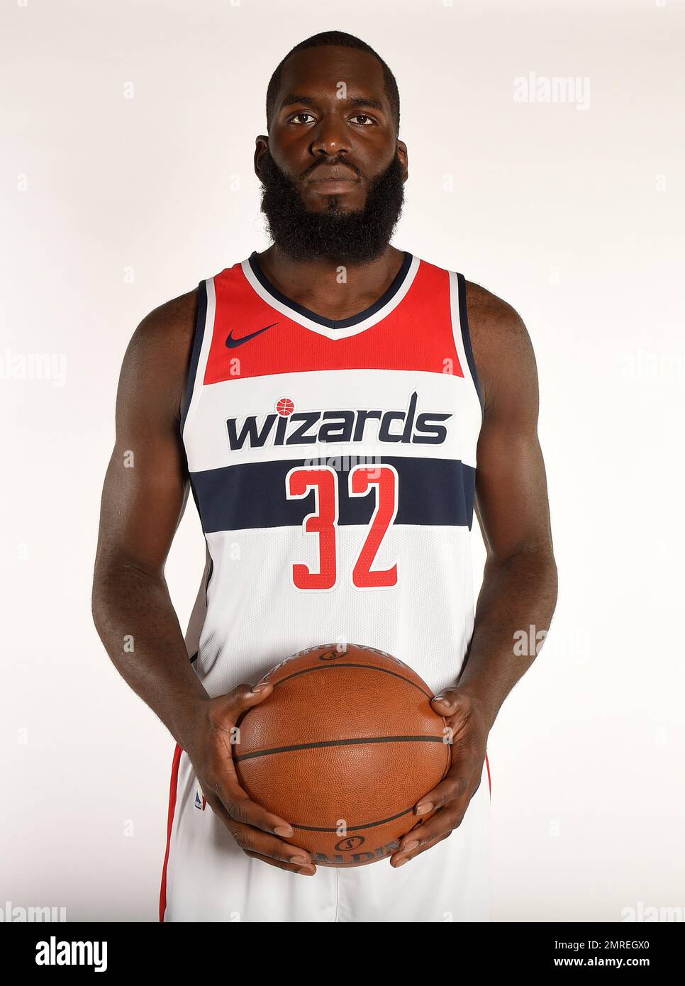 Washington Wizards forward Daniel Ochefu (32) during an NBA basketball  media day, Monday, Sept. 25, 2017, in Washington. (AP Photo/Nick Wass  Fotografía de stock - Alamy