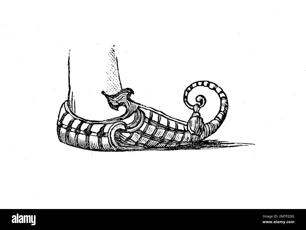 Zapata del pasado de moda, un zapato de un príncipe de la India, Edad