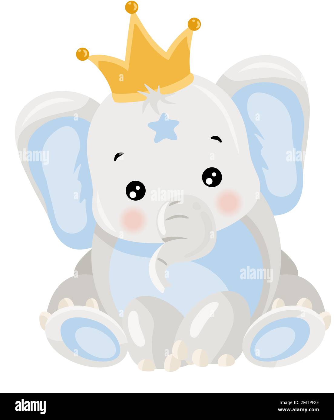 Elefante Bebé Azul Con Corona Fotografía De Stock Alamy