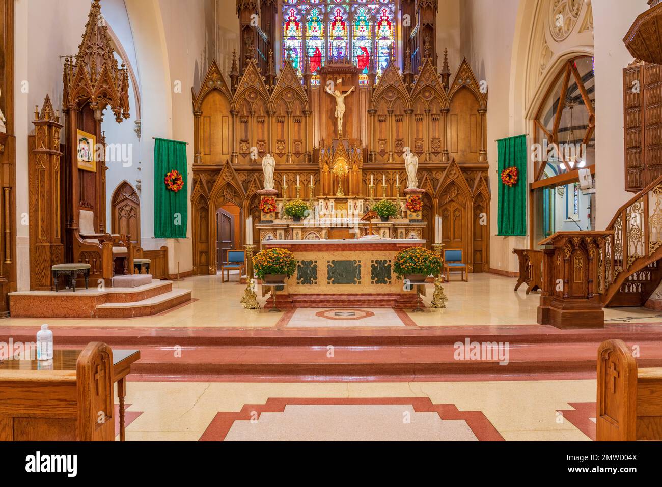 Interior de la Catedral de la Inmaculada Concepción en Saint John, New Brunswick, Canadá Foto de stock