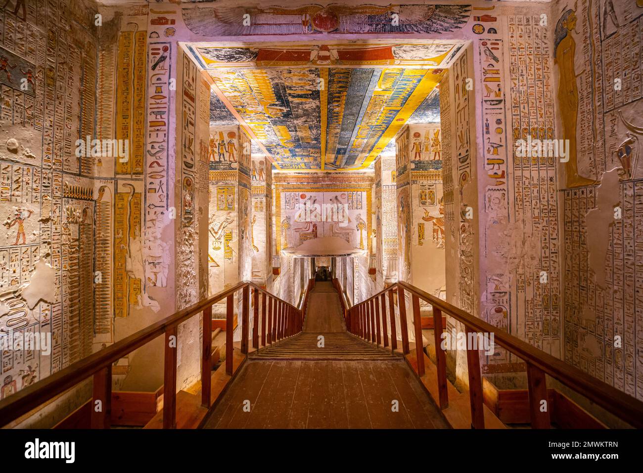 Tumba de Ramsés VI en el Valle de los Reyes, Luxor, Egipto Foto de stock