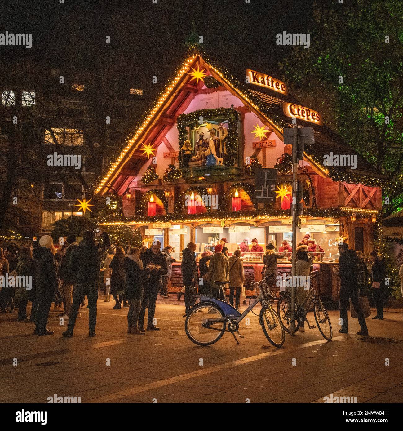 Mercado de Navidad, Munich, Alemania Foto de stock