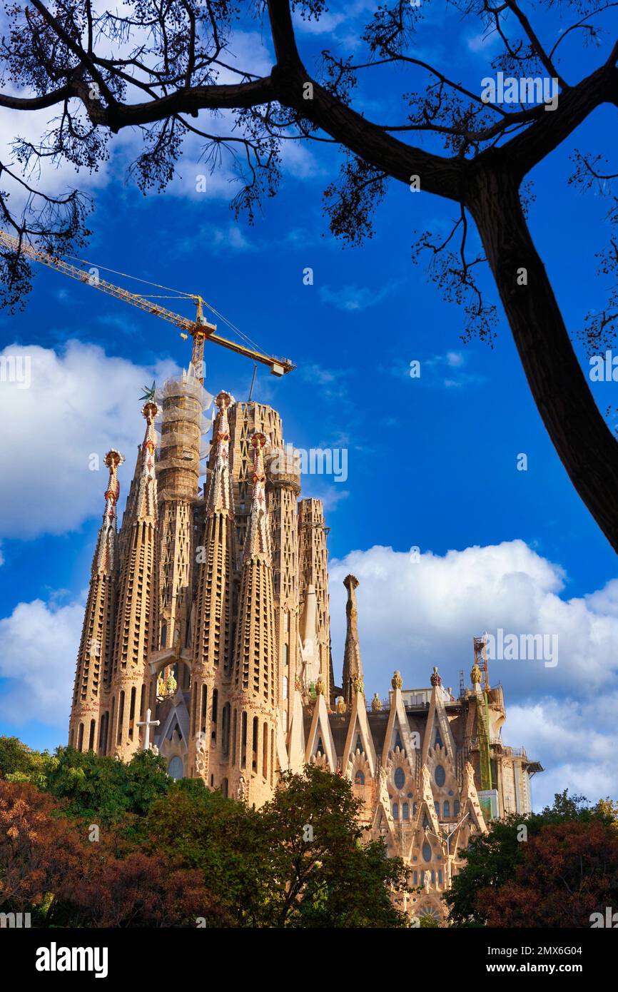 Fachada de la Pasión, Basílica de la Sagrada Familia. Barcelona. España