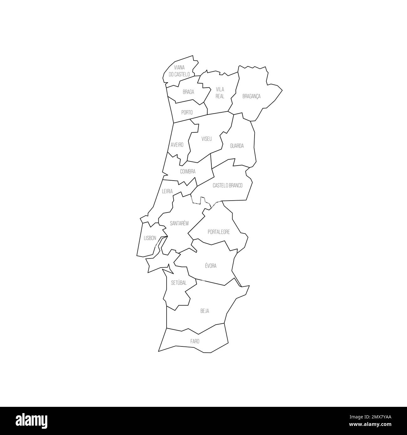 Portugal Mapa Político Altamente Detallada Del Vector Con Las Regiones  Provincias Y Capitales Todos Los Elementos Están Separados En Capas  Editables Eps 10 Ilustración de stock - Getty Images