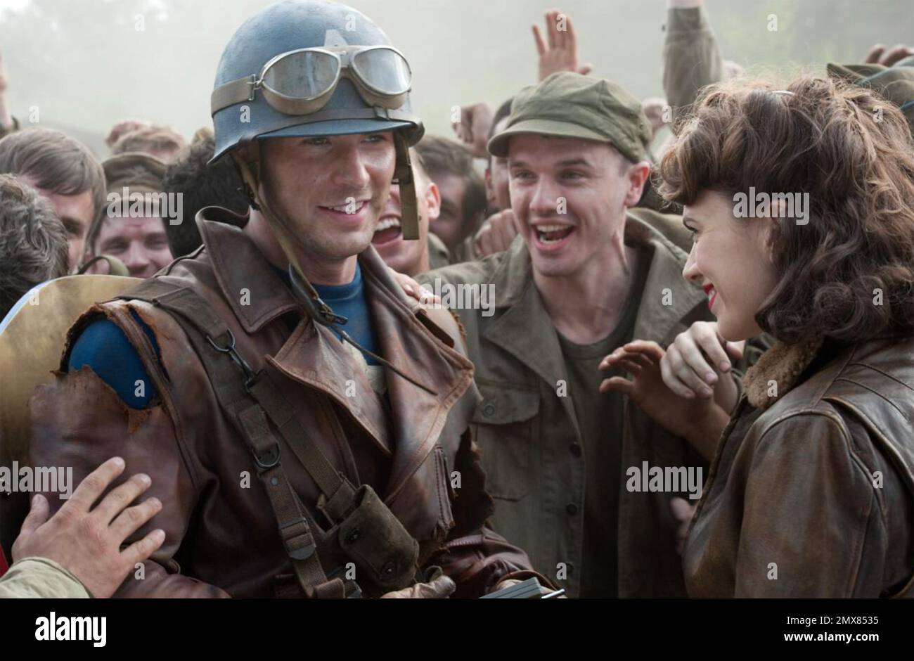 CAPITÁN AMÉRICA; LA PRIMERA película de AVENGER 2011 con Chris Evans Foto de stock