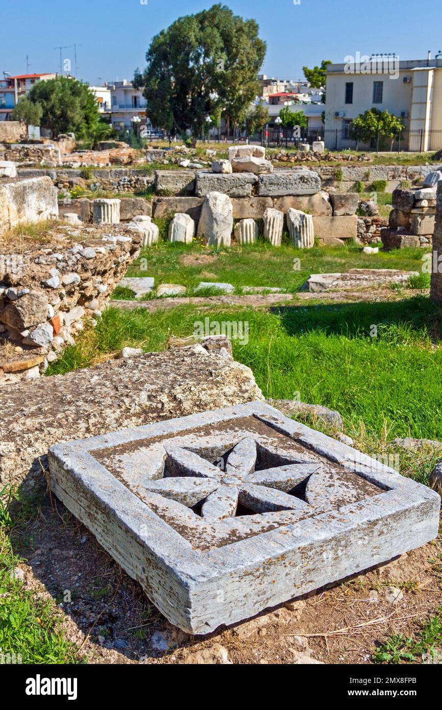 El santuario de Eleusis (Elefsina), uno de los centros religiosos más importantes del mundo antiguo, donde se adoraba a la diosa Demeter. Foto de stock