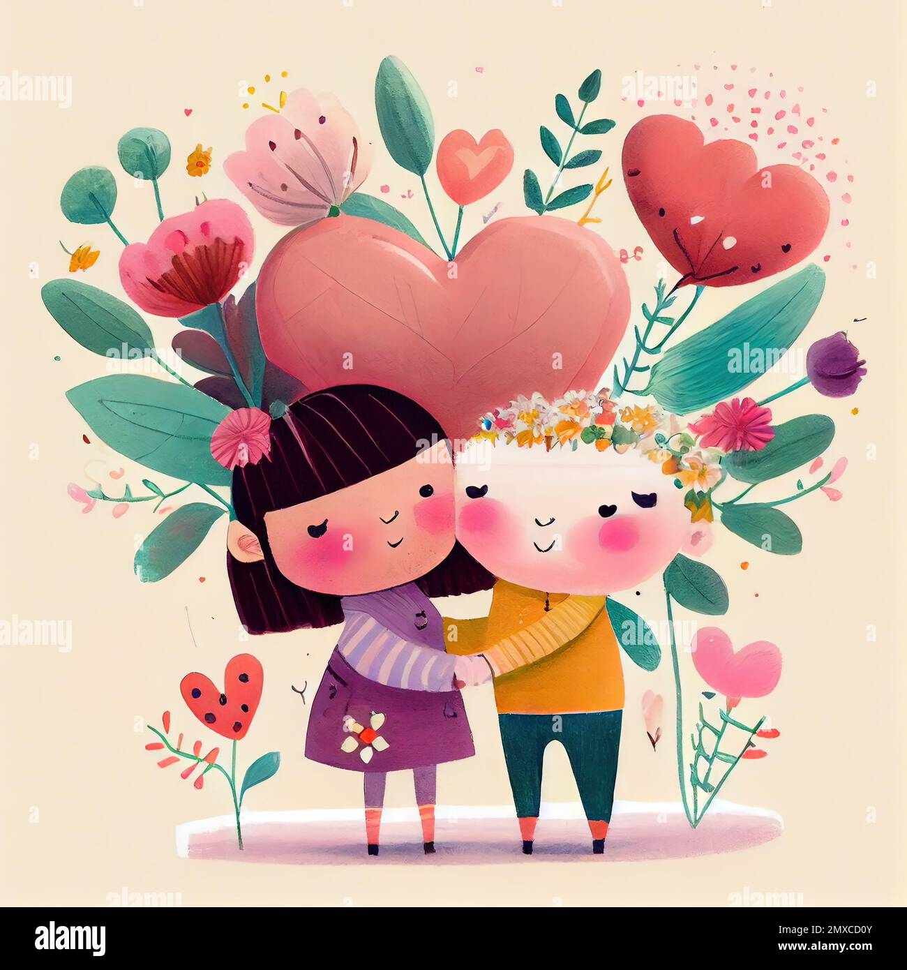 Generativa Ai ilustración de un adorable y entrañable personaje de dibujos animados para el Día de San Valentín, amor, corazones, flores, romance, feliz, alegre, alegre Fotografía de stock - Alamy Generativa Ai ilustración de un adorable y entrañable personaje de dibujos animados para el Día de San Valentín, amor, corazones, flores, romance, feliz, alegre, alegre Fotografía de stock - Alamy
