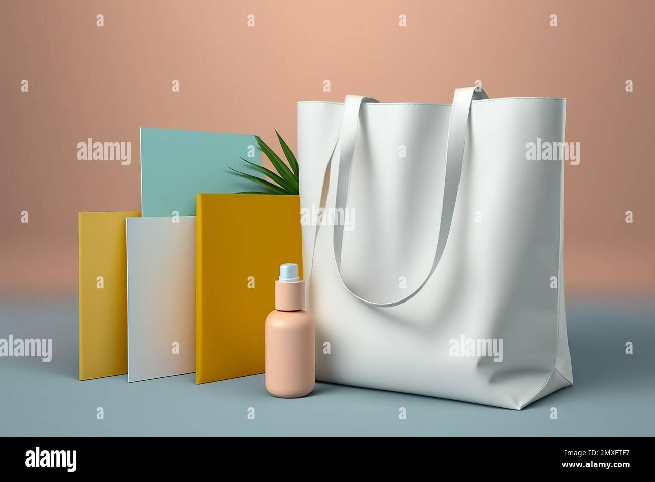 Bolsa de compras vacía en colores pastel y estilo minimalista, renderizado  en 3D, generativo ai Fotografía de stock - Alamy