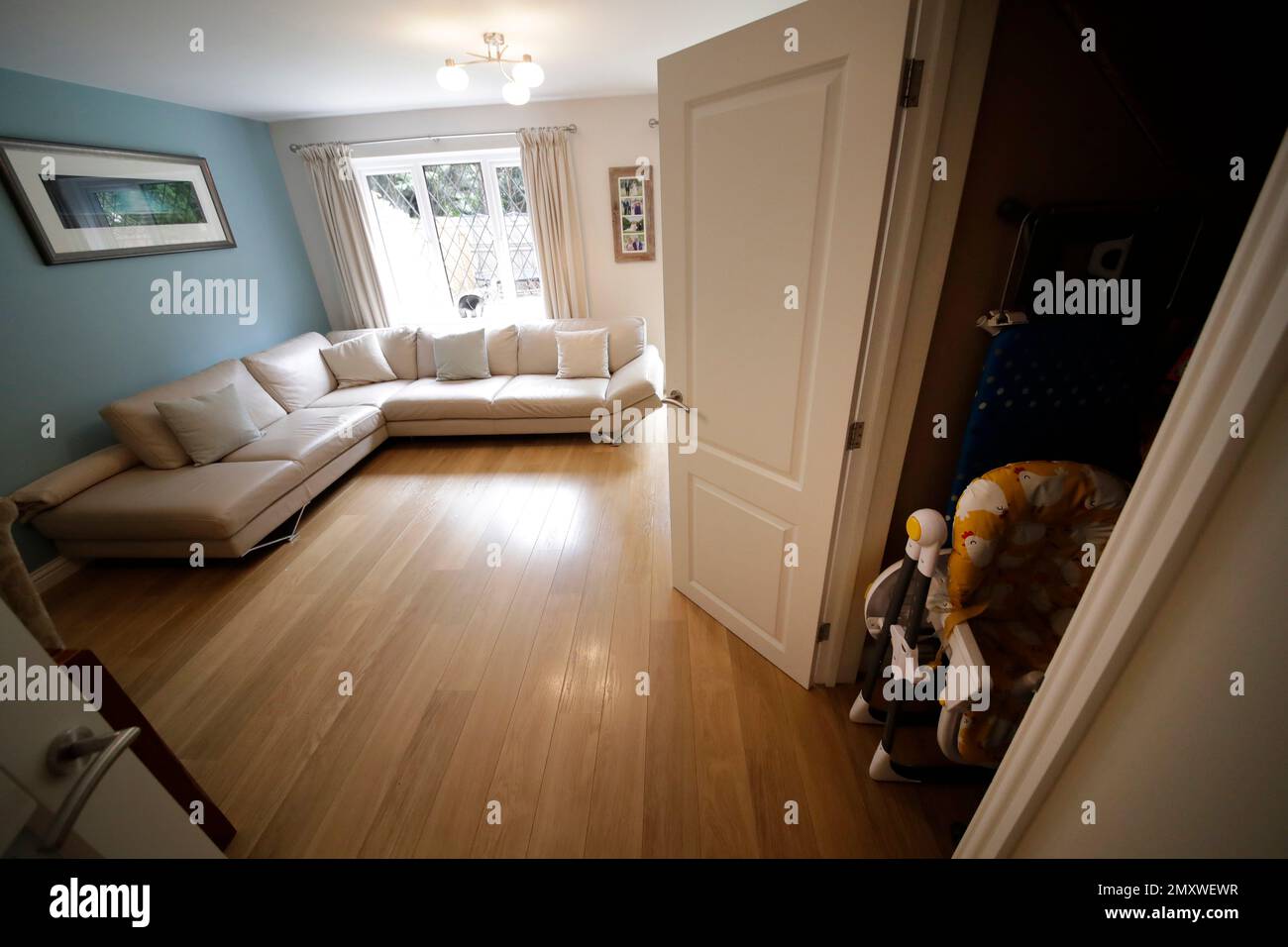 A cupboard under the stairs, which was replaced by one filmed in a