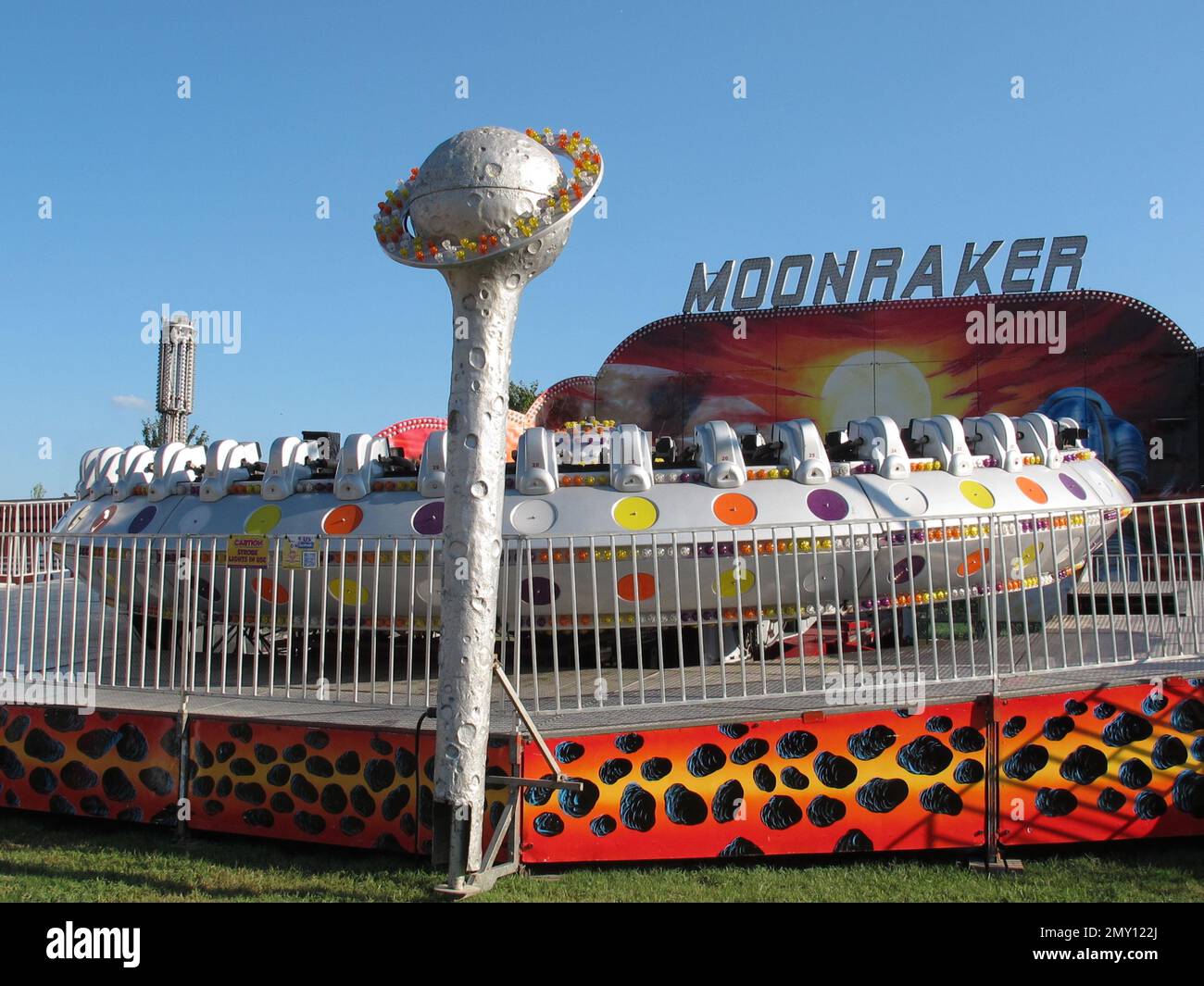 The Moonraker ride sits idle after several riders were taken to