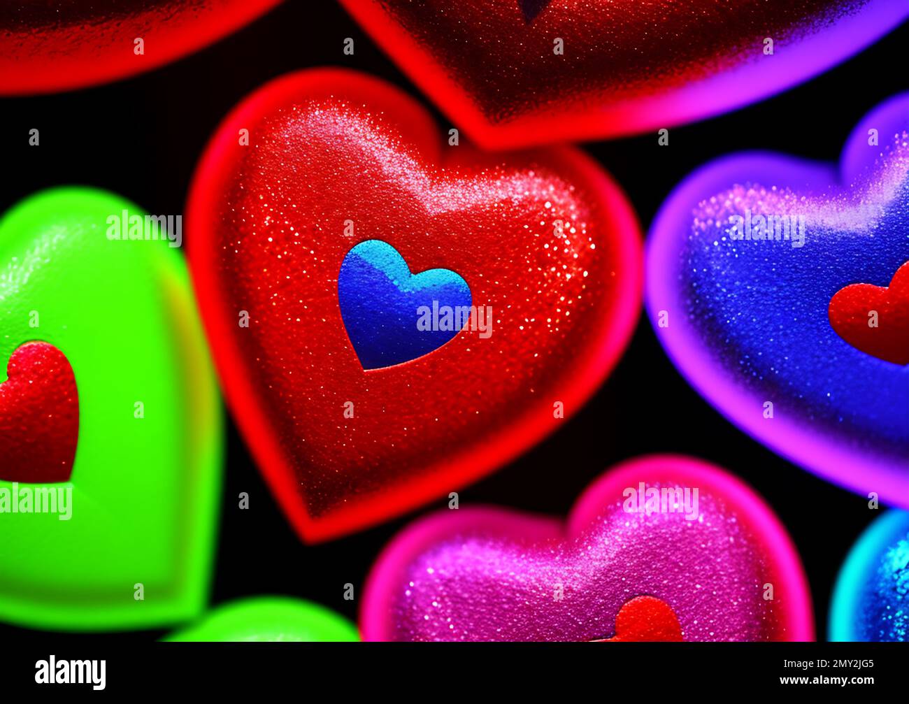 Fondos de pantalla temáticos del día de San Valentín con un toque romántico  y lindo, con corazones, rosas, papercut, mariposas, brillo, y diseños  coloridos Fotografía de stock - Alamy