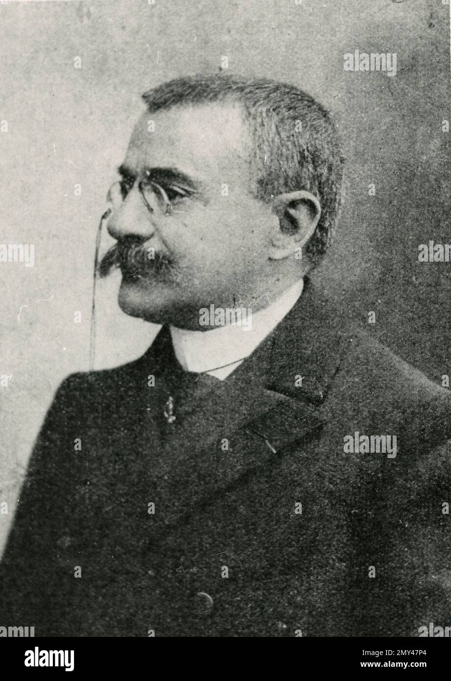 Retrato del político francés y ministro de Asuntos Exteriores Theophile Delcasse, Francia 1899 Foto de stock