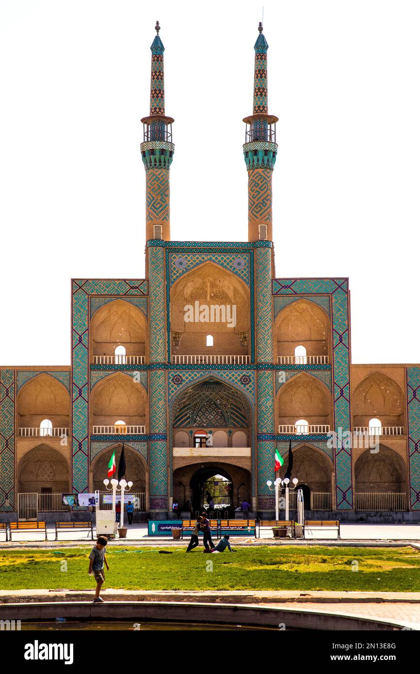 Amir Chaqmaq Square, Yasd, Yasd, Irán, Asia Foto de stock