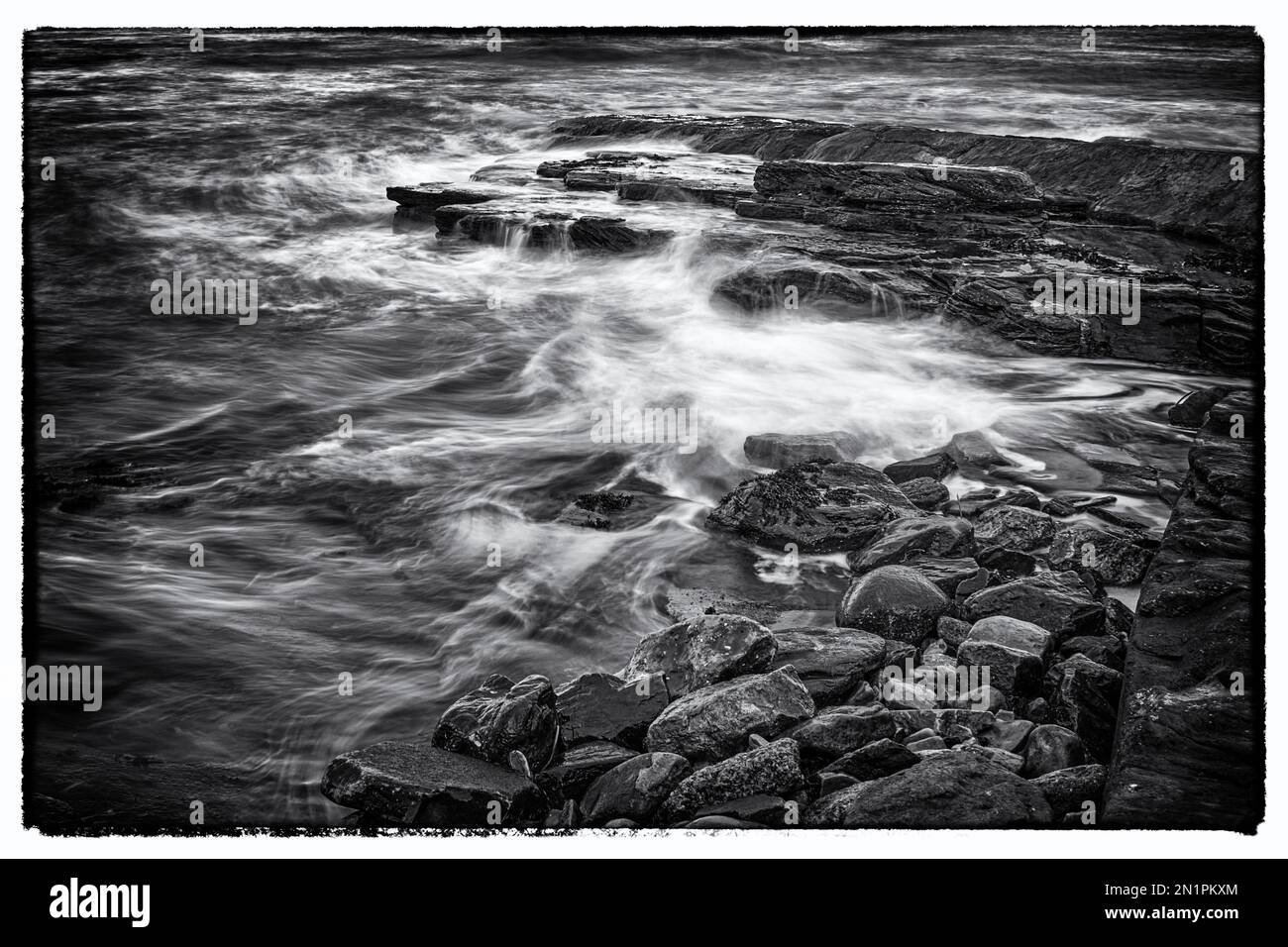 Paisaje marino de Burghead Foto de stock
