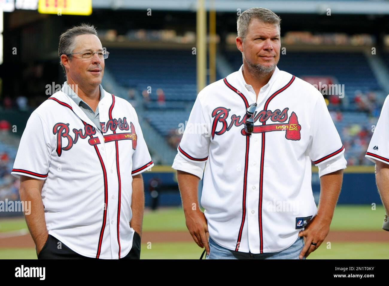 Atlanta Braves pitcher Greg Maddux pose for a portrait on March 14,1994.  (AP Photo/Tom DiPace)