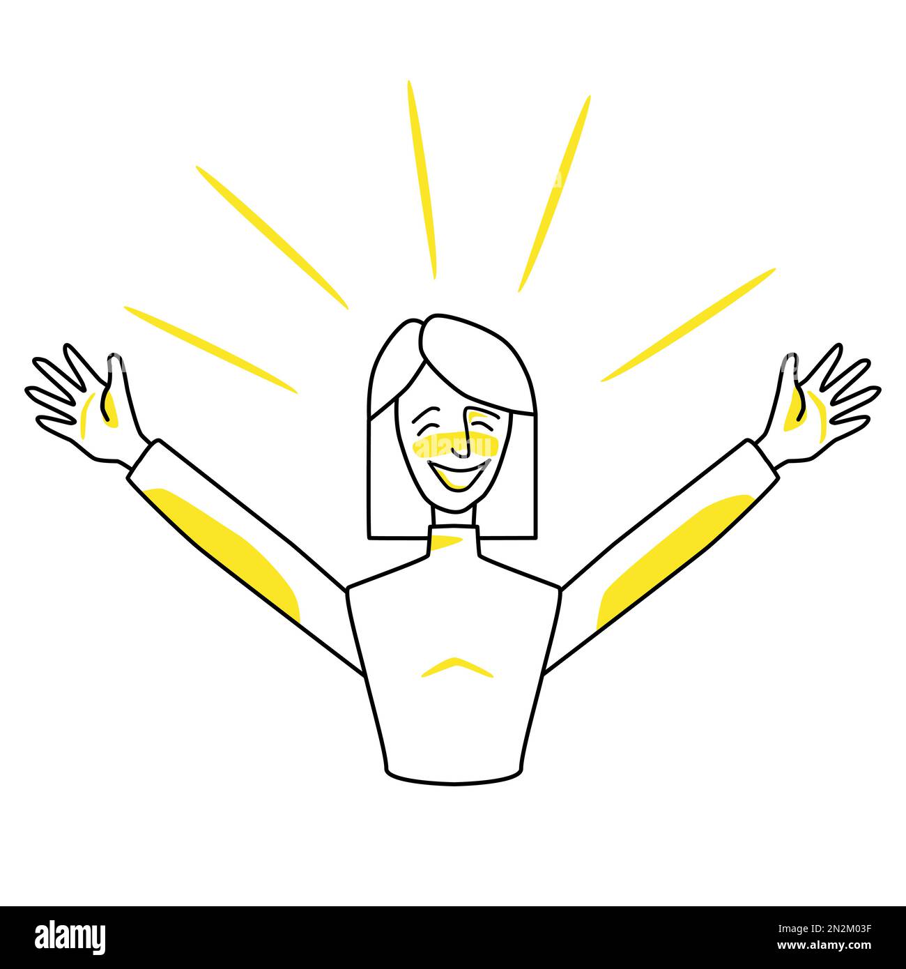 Mujer alegre dibujo Imágenes vectoriales de stock - Alamy Mujer alegre dibujo Imágenes vectoriales de stock - Alamy