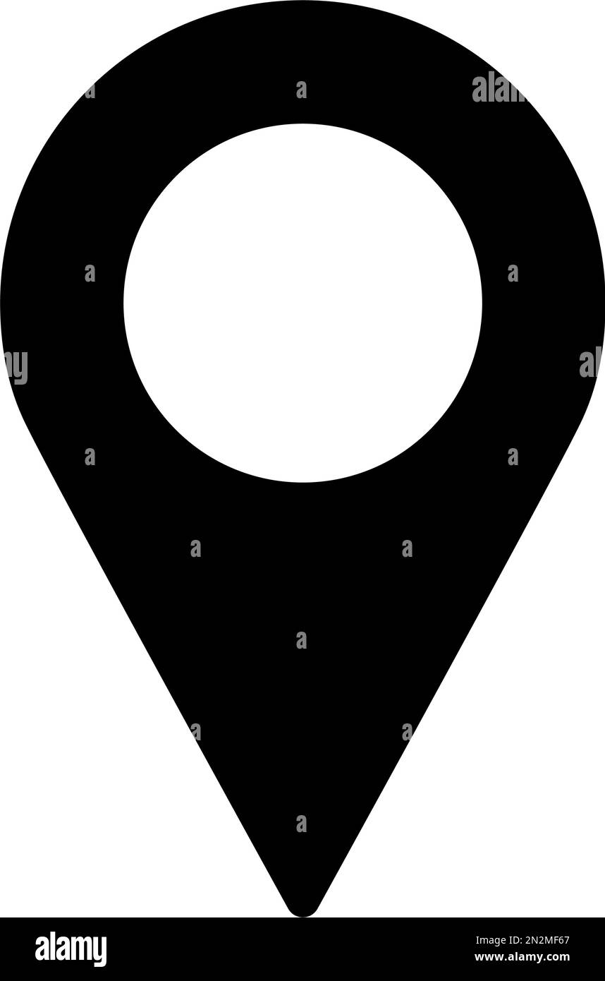 Icono de pin de ubicación. Marcador de posición de pasador de mapa. Ilustración vectorial Ilustración del Vector