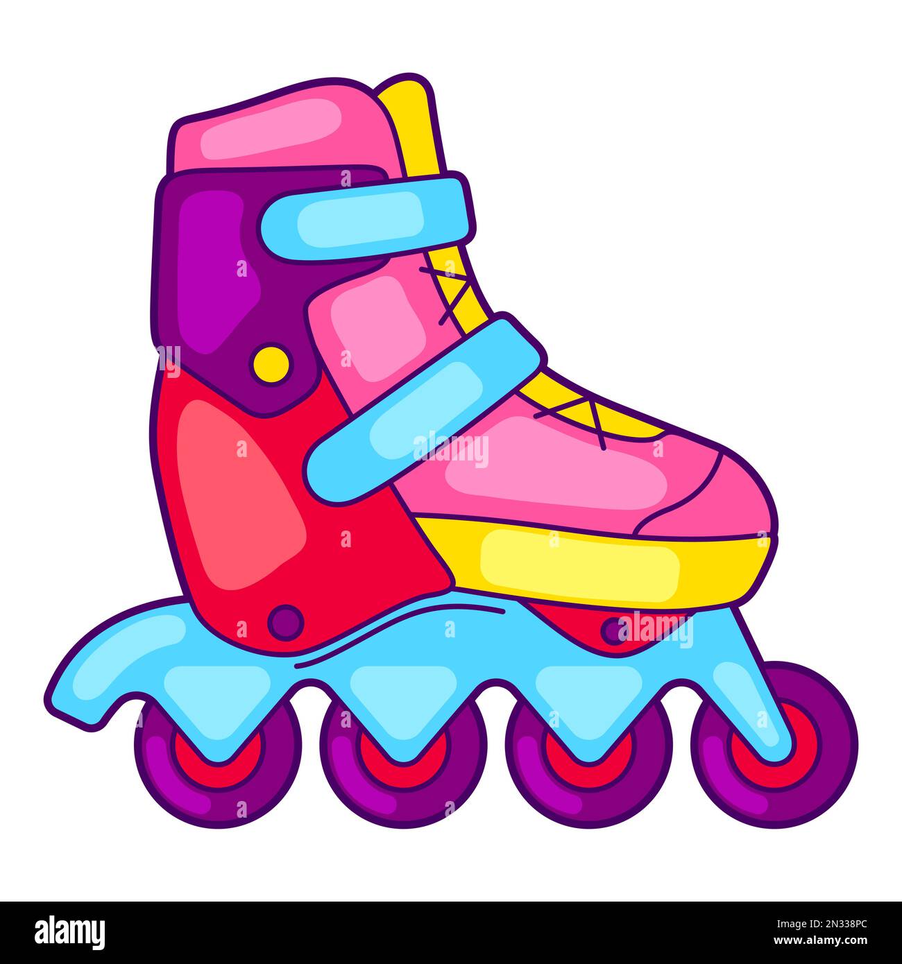 Roller skating girl cute cartoon fotografías e imágenes de alta resolución  - Alamy