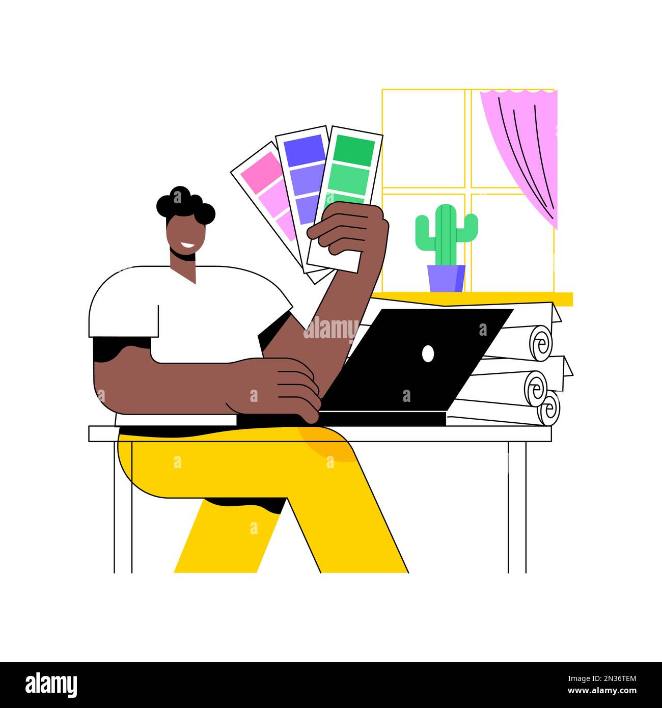 Dise o de interiores aisladas ilustraciones vectoriales de dibujos