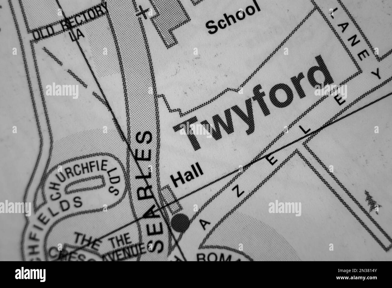Twyford village, Hampshire, Reino Unido atlas mapa nombre de la ciudad