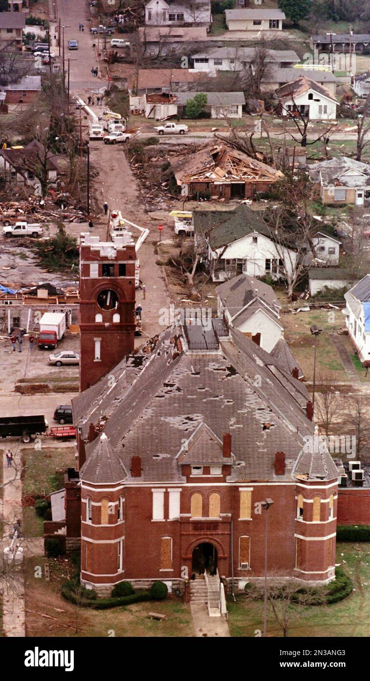 FILE In this file photo taken March 3, 1997, tornadodamaged