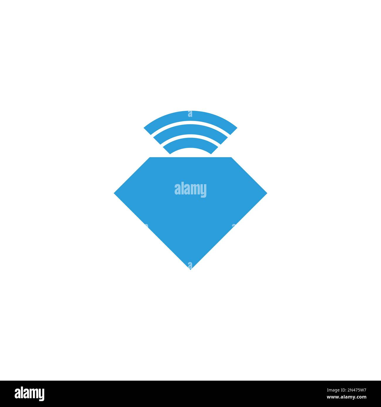 vector de símbolo de ubicación de señal de diamante Imagen Vector de