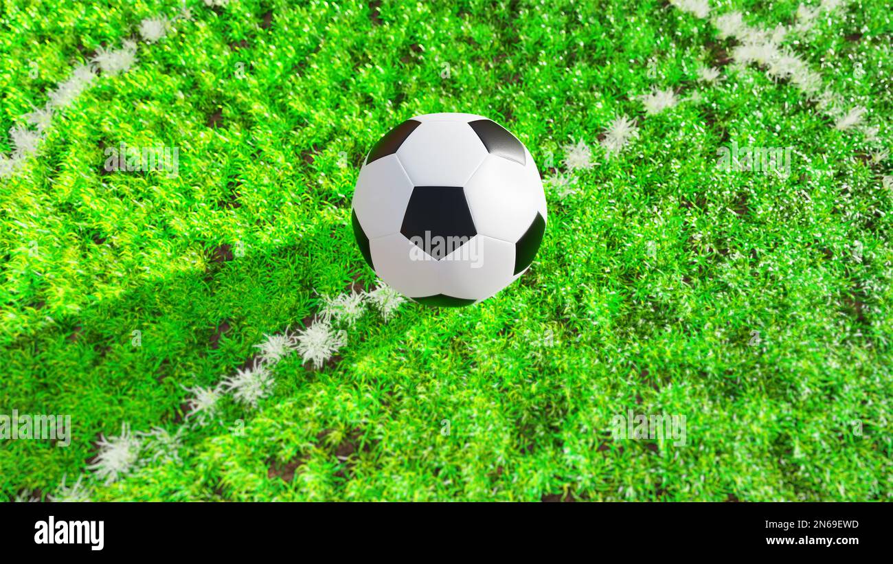 3D Foto render Fondo para publicidad y fondos de pantalla en deportes y  escena de fútbol. Representación 3D en concepto decorativo Fotografía de  stock - Alamy