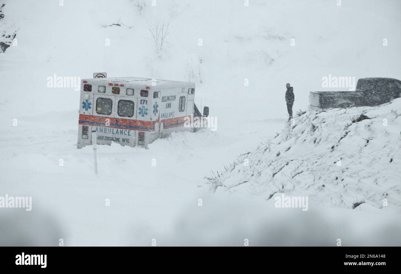 FILE In this Tuesday, Oct. 30, 2012 file photo, an ambulance is stuck