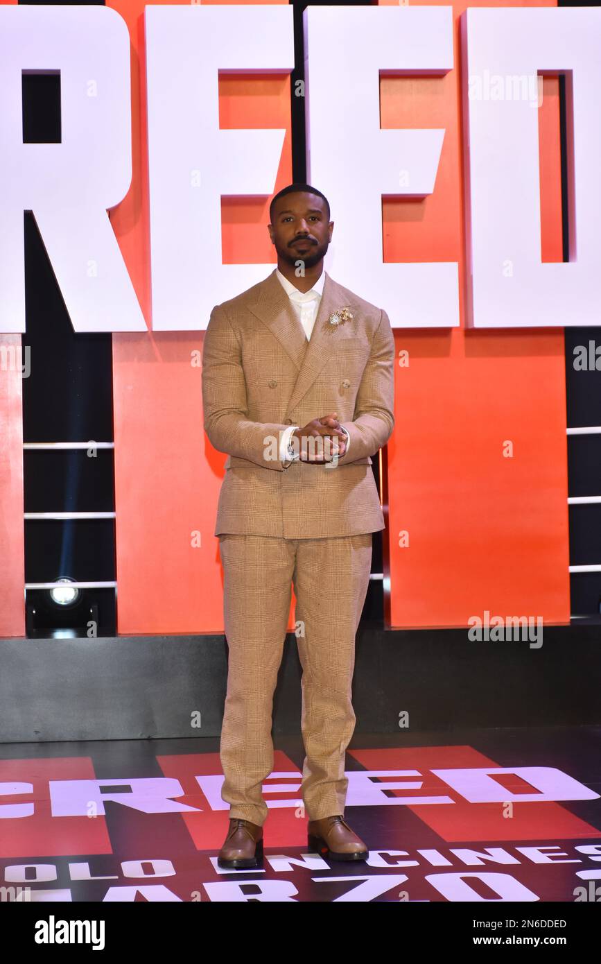 Ciudad de México, México. 9th de febrero de 2023. El actor y director  estadounidense Michael B. Jordan asiste al estreno de la película de alfombra  roja de Creed III en Cinepolis Plaza