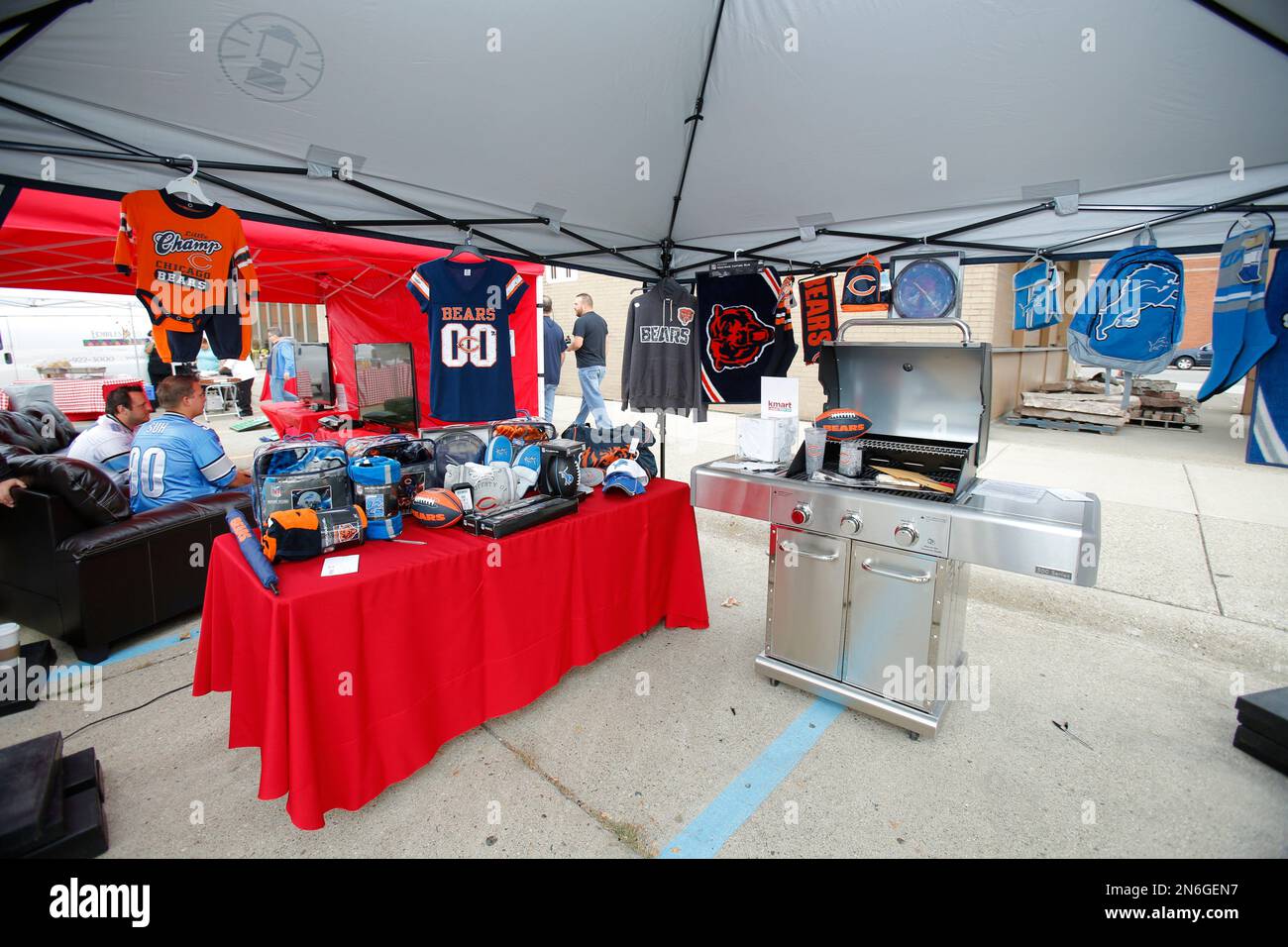 The Kmart Layaway Lineup Lounge merchandise during football tailgating