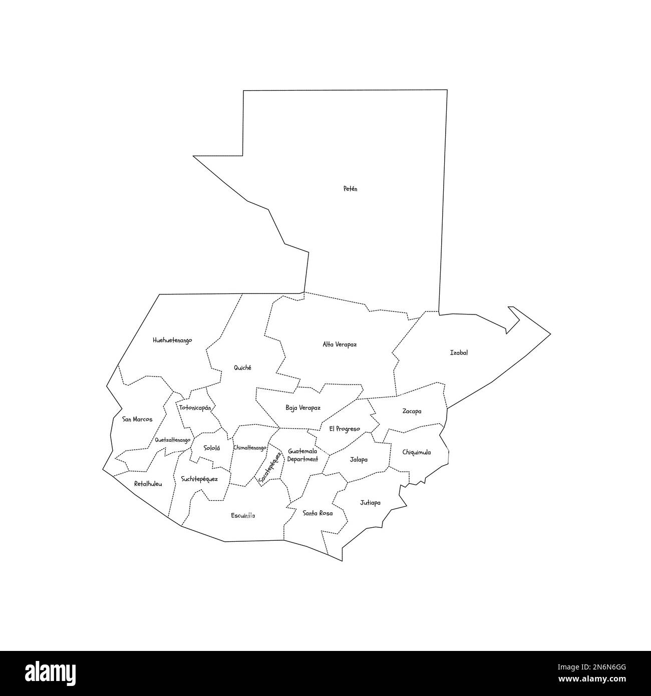 Mapa Geografico De Guatemala