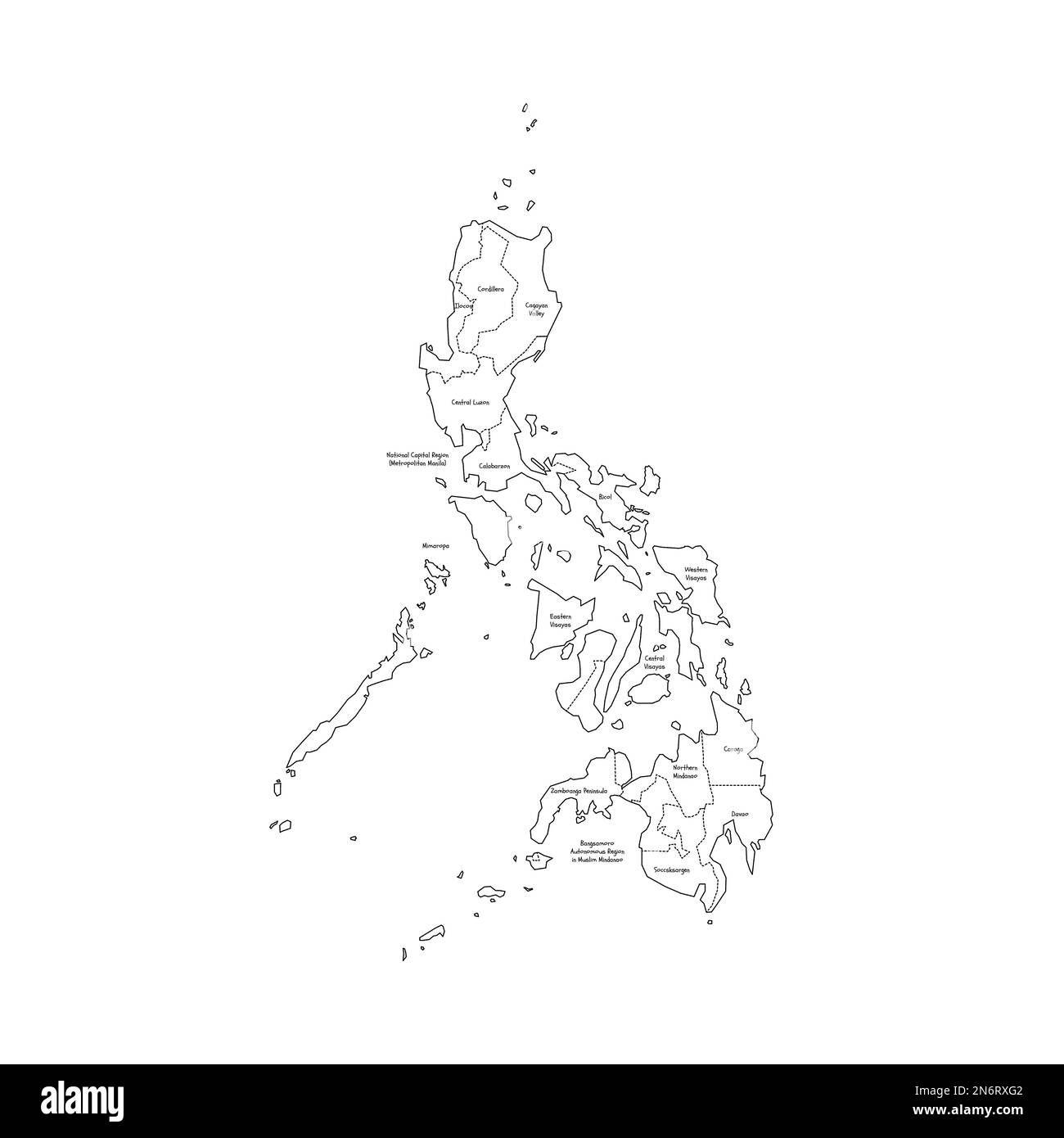 vector de contorno de mapa de filipinas